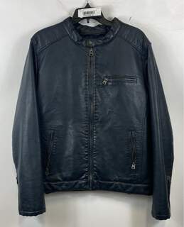 Levi's Black Faux Leather Jacket - Size Medium