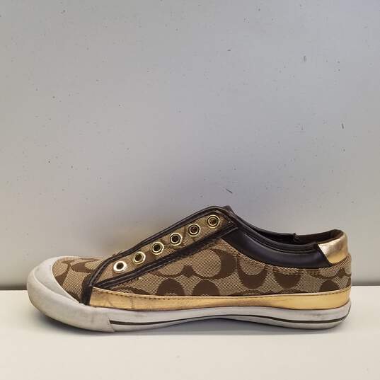 COACH Felix Signature Print Canvas Slip On Sneakers Women's Size 6.5 B image number 2