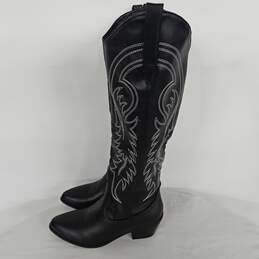 Western Embroidered Knee High Boots alternative image