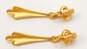 VNTG Crown Trifari Gold Tone Clip-On Drop Earrings 8.4g image number 4