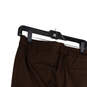 NWT Womens Brown Flat Front Zipped Pockets Straight Leg Ankle Pants Size 6 image number 4