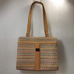 Liz Claiborne Pastel Multi Color Woven Wicker Handbag