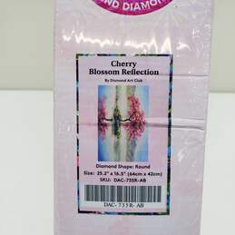 'Cherry Blossom Reflection' SEALED Diamond Art Club Kit DIY 64cm x 42cm Round Diamond Shape
