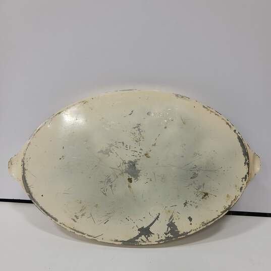 Off-White Painted Steel Oval Vanity Tray image number 4