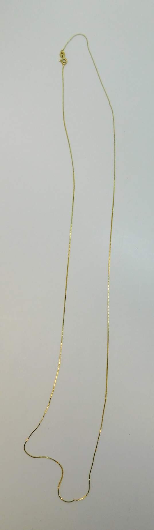 14k Yellow Gold Cobra Chain Necklace 2.5g image number 1