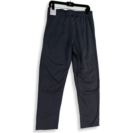 NWT Mens Gray Standard Fit Elastic Waist Straight Leg Track Pants Size M image number 2
