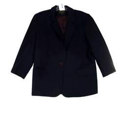 Womens Navy Blue Long Sleeve Suit Blazer Size Medium