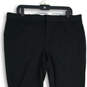 Womens Black Flat Front Pockets Straight Leg Ankle Pants Size 16 Tall image number 3