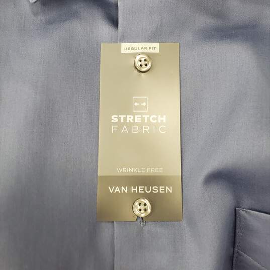 Van Heusen Men Blue LS Shirt M NWT image number 3