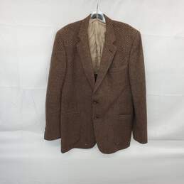 Vintage Christian Dior Men's Brown Tweed Wool Blazer Jacket Size 40