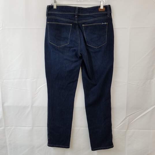 Seven 7 Women's Size 6 Mid Rise Slim Straight Pant Blue Jean image number 4