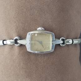 Hamilton 14k White Gold 22 Jewels Vintage Art Deco Automatic Manual Wind Watch alternative image