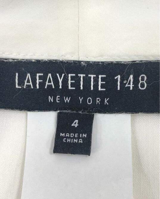 Lafayette 148 New York White Long Sleeve - Size 4 image number 3