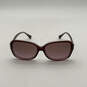 Womens HC 8009 Purple Full Rim Gradient Lens Square Sunglasses With Case image number 2