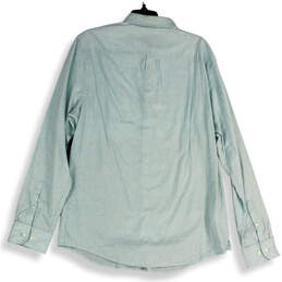 NWT Womens Teal Collared Long Sleeve Button-Up Shirt Size Large alternative image