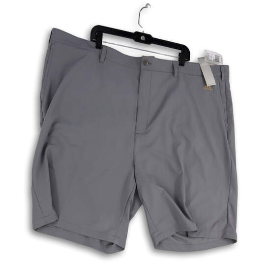 NWT Mens Gray Flat Front Pockets Regular Fit Chino Shorts Size 52 image number 1
