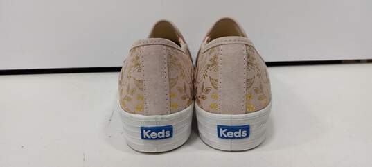 Keds Women's Pink and Gold Tone Slip On Shoes Size 11 image number 4