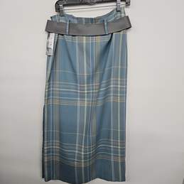 NINE & COMPANY Multicolor Plaid Button Up Skirt with Belt alternative image