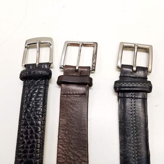 Bundle of 3 Assorted Leather Men's Belts image number 2