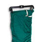 NWT Womens Green Strapless Ruched Stretch Midi Bodycon Dress Size 6 image number 2