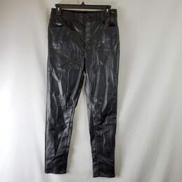 Express Women Black Leather Jeans Sz 6 NWT