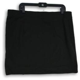 Simply Vera By Vera Wang Womens Black Elastic Waist Pull-On Mini Skirt Size XL alternative image