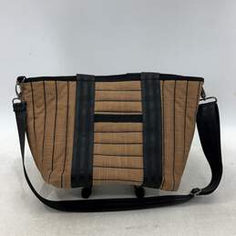 Think Royln Womens Brown Inner Zipper Pocket Adjustable Strap Tote Bag