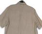 Mens Beige Spread Collar Short Sleeve Casual Button-Up Shirt Size XL image number 4