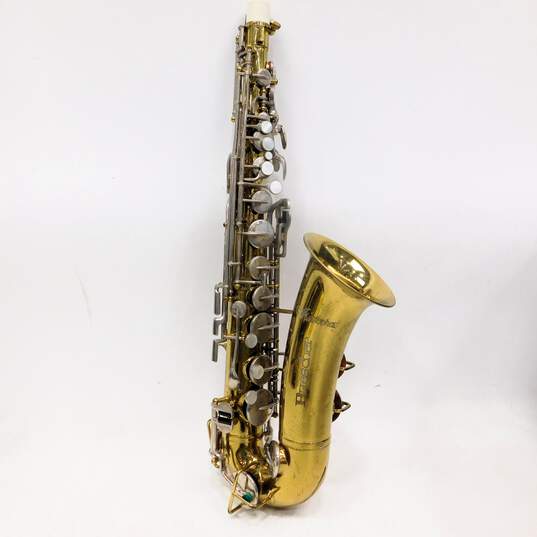 Buescher Brand S-33 Aristocrat Model Alto Saxophone w/ Case and Accessories image number 6