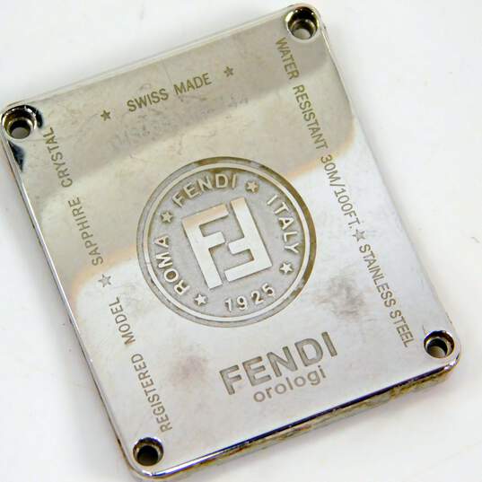 Fendi Swiss Made Orologi 2 Jewels Sapphire Crystal Silver Tone Watch 62.2g image number 6