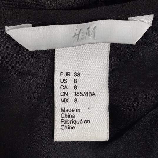 Women's H&M Black A-Line Dress Size 8 image number 4