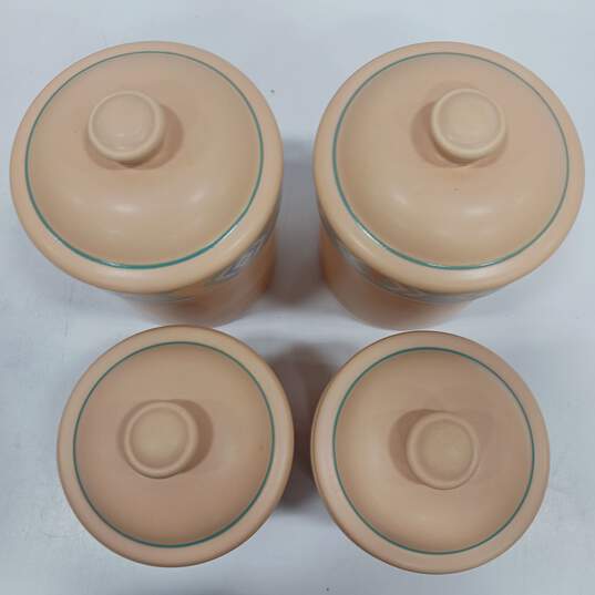 Set of 5 Treasure Craft Southwest Terracotta Canisters with 4 Lids image number 6
