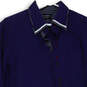 Mens Blue Long Sleeve Spread Collar Slim Fit Button-Up Shirt Size 40 image number 3