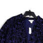 NWT Womens Blue Floral Pockets Single Breasted One Button Blazer Size 2X image number 4