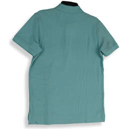 Mens Blue Short Sleeve Collared Side Slit Pullover Polo Shirt Size Large alternative image