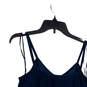 NWT Womens Blue Beaded V-Neck Spaghetti Strap Camisole Top Size S image number 4