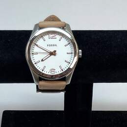 Designer Fossil PR-5465 Brown Leather Strap Round Analog Dial Quartz Wristwatch