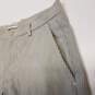 Mens Gray Striped Pockets Flat Front Straight Leg Dress Pants Size Large image number 4