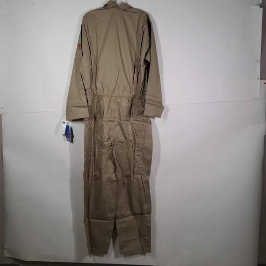 NWT Mens Flame Resistant Cotton Long Sleeve One-Piece Overalls Size Medium image number 2