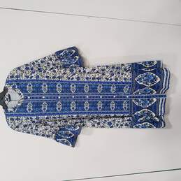 Noracora Women's Blue Floral Dress Size L