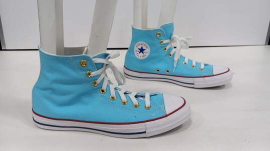 Converse Unisex 152620C Cyan Classic Hi-Top Sneakers Size M9/W11 image number 1
