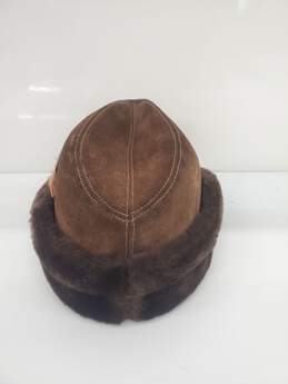 Men VTG Brown Faux Fur Winter Hat Size-M Used alternative image