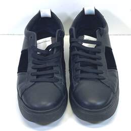 Giorgio Armani Emporio Black Leather Low Sneakers Men's Size 11 M alternative image