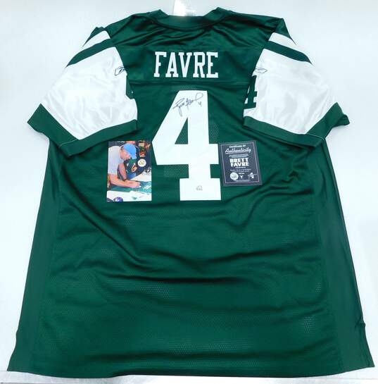 HOF Brett Favre Autographed Jersey w/ COA New York Jets image number 1