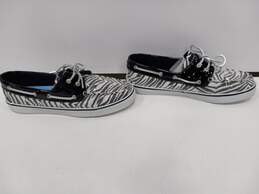 Sperry Top-Sider Zebra Print Sequin Boat Shoes Size 10 alternative image