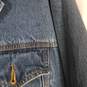 Mens Cotton Chest Pockets Long Sleeve Collared Jean Jacket Size Small image number 3