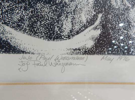 Pair Of Artist Signed Framed Numbered Paul Wiegmann Jojo Art Prints image number 4