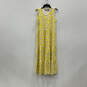 Womens Yellow Scoop Neck Sleeveless Fashionable Pullover Maxi Dress Size S image number 1