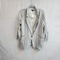 Drew Blue & Ivory Striped Linen Cotton Blend Blazer Jacket WM L NWT image number 1