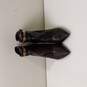 Michael Kors Women's Brown Leather Side Zip Buckle Accent High Heel Booties Size 8M image number 2